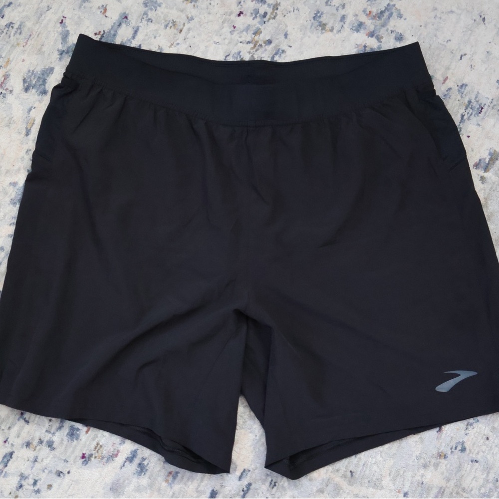 Brooks Men's Black Athletic Shorts